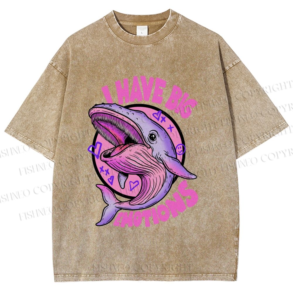 Unisex I HAVE BIG EMOTIONS Printed Washed Tee