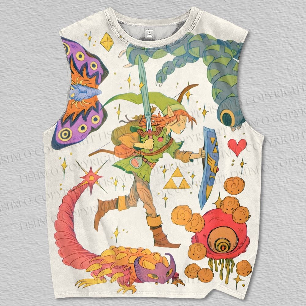 Unisex The Legend of Zelda Graffiti Printed Tank Top