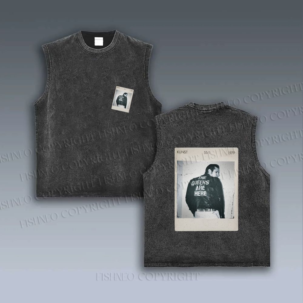 Pride Polaroid The Queers Are Here Vintage Tank Top