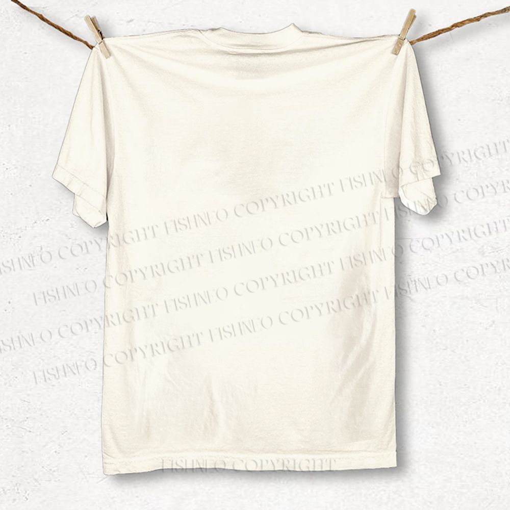 Unisex Vintage Octopus Printed Classic Cotton T-shirt
