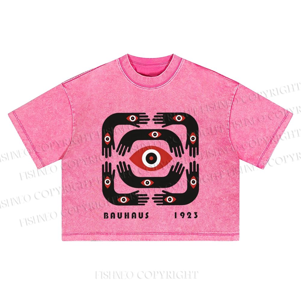 Bauhaus Arms And Eyes Washed Cropped T-Shirt