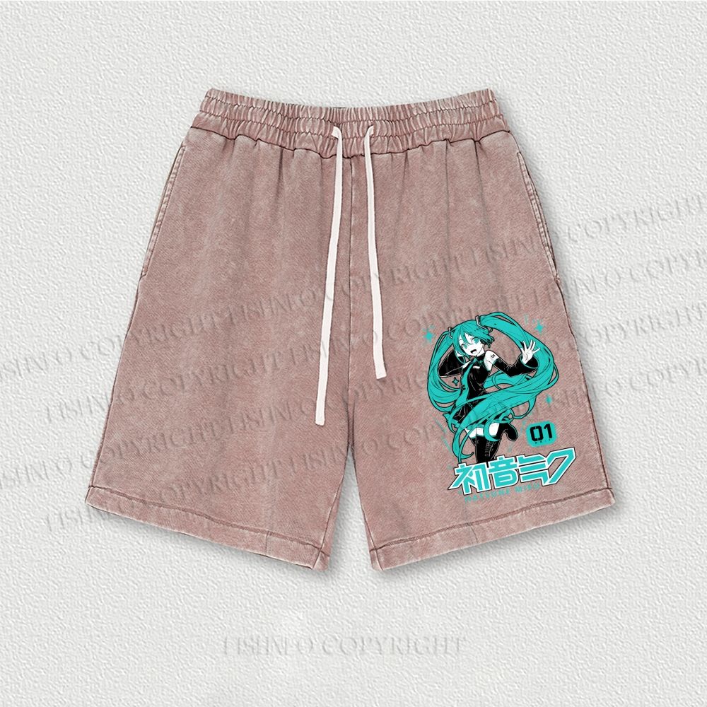 Hatsune Miku Washed Vintage Shorts