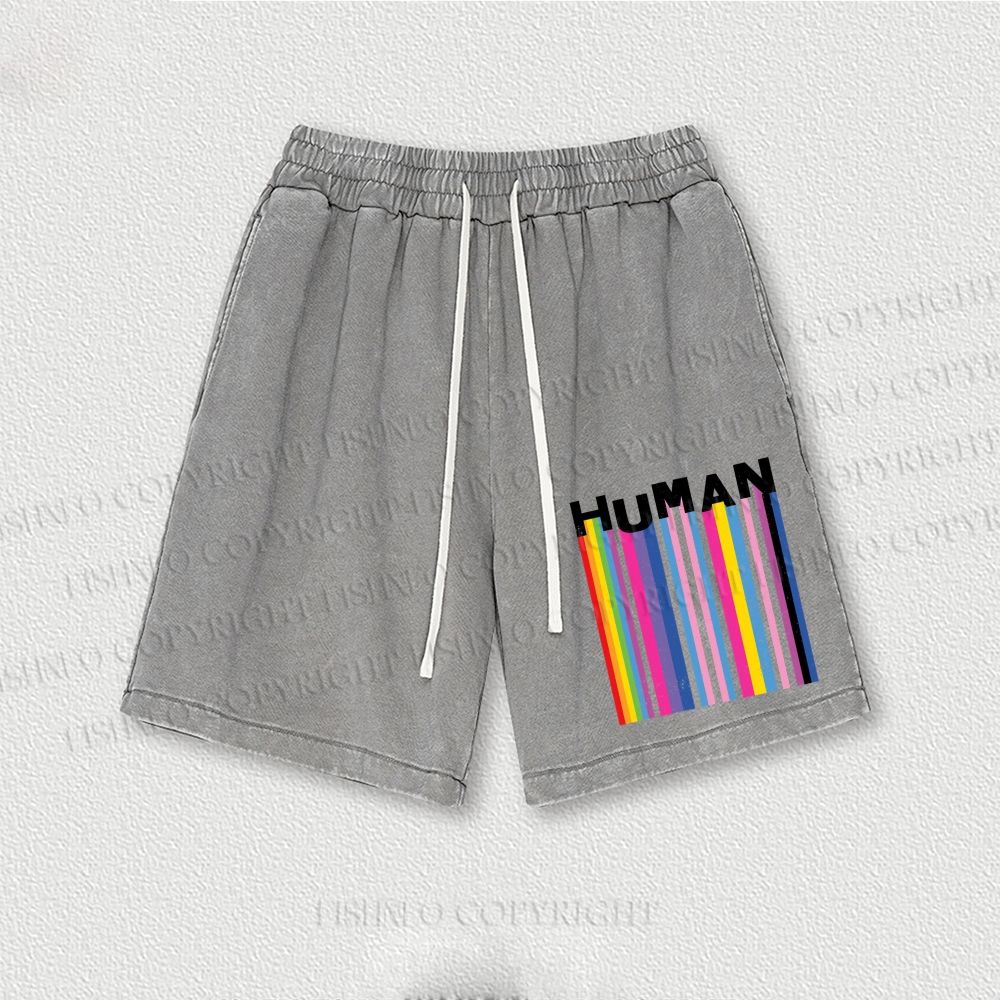 Pride Human Washed Vintage Shorts