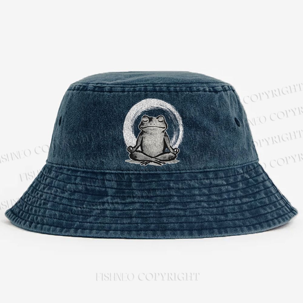 Zen Frog Japan Washed Bucket Hat