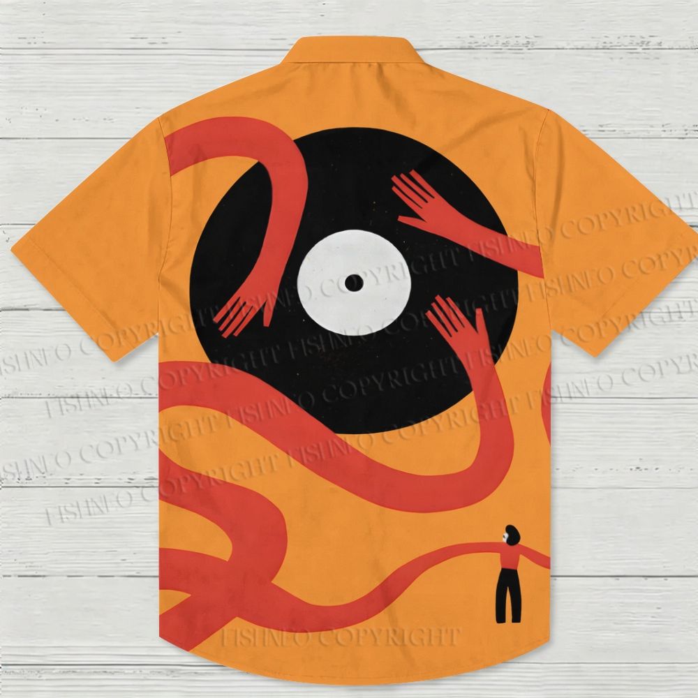 Giant Vinyl Record Hawaiian Shirt