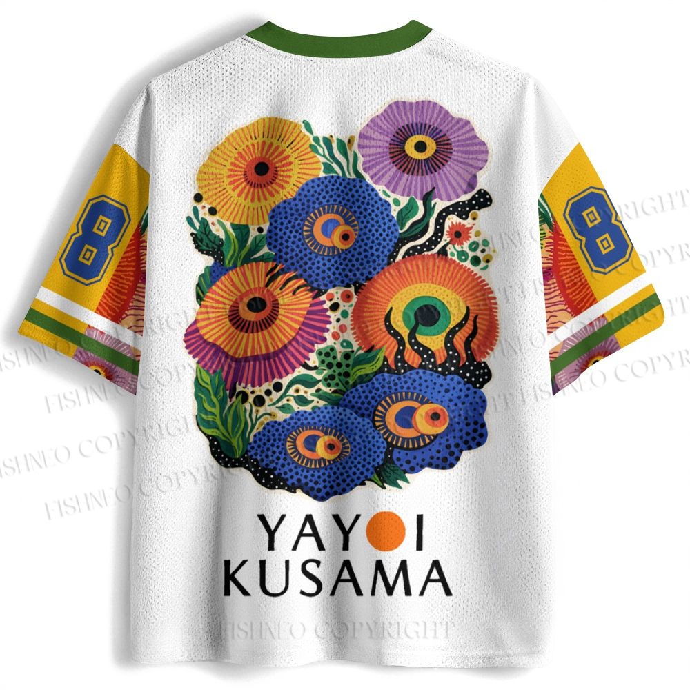 Yayoi Kusama Eye Flowers Jersey Shirts