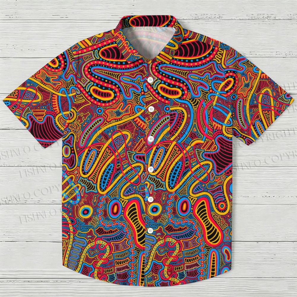 Vintage Geometry Hawaiian Shirt