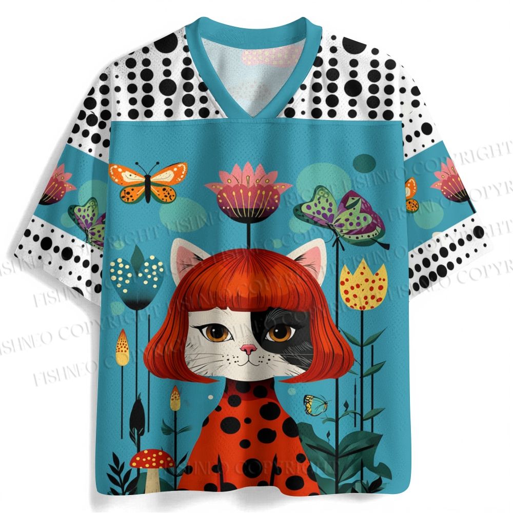 Yayoi Kusama Cat Girl Jersey Shirts