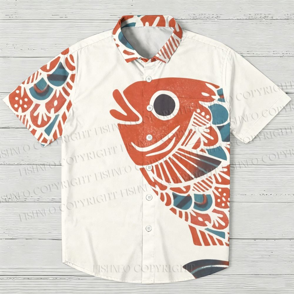 Vintage Japanese Koi Fish Hawaiian Shirt