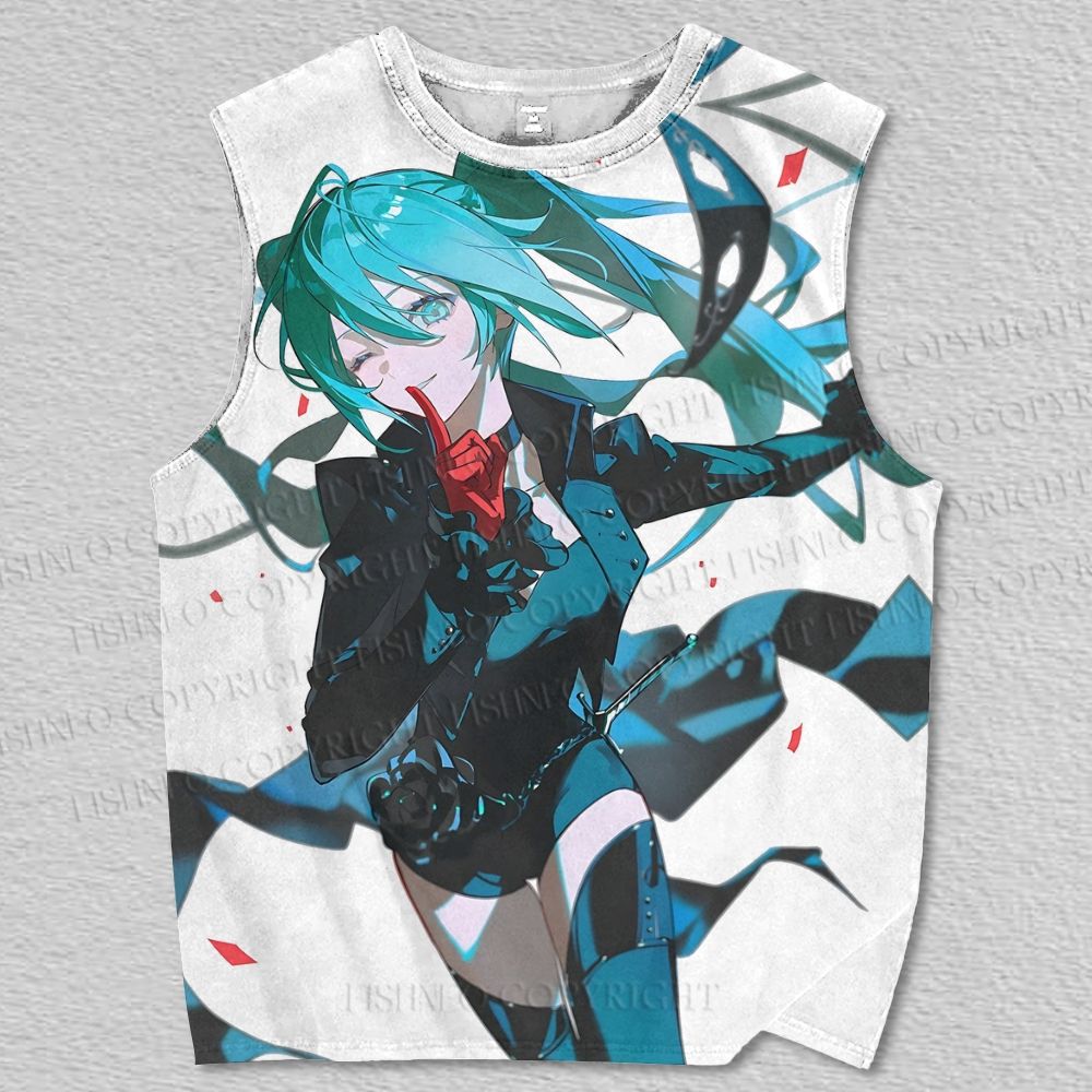 Unisex Hatsune Miku Printed Tank Top