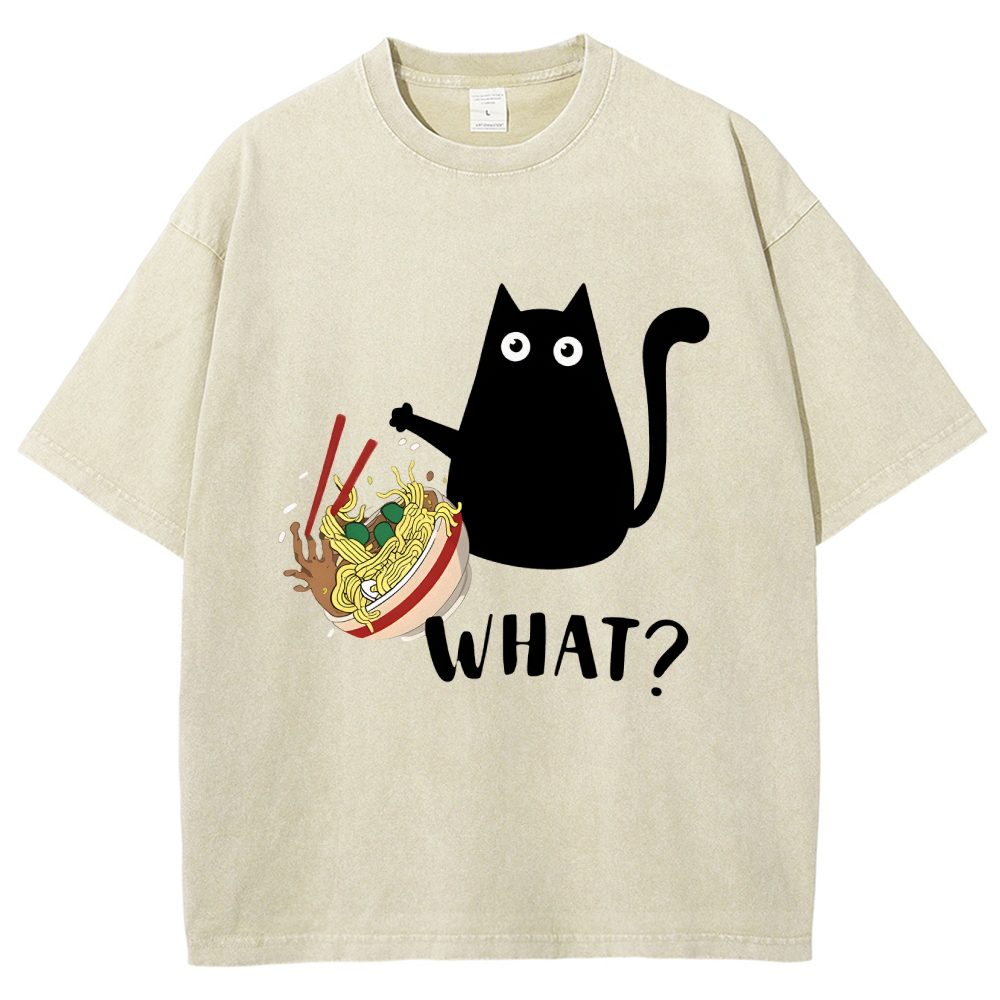 Naughty Cat Japan Washed T-Shirt