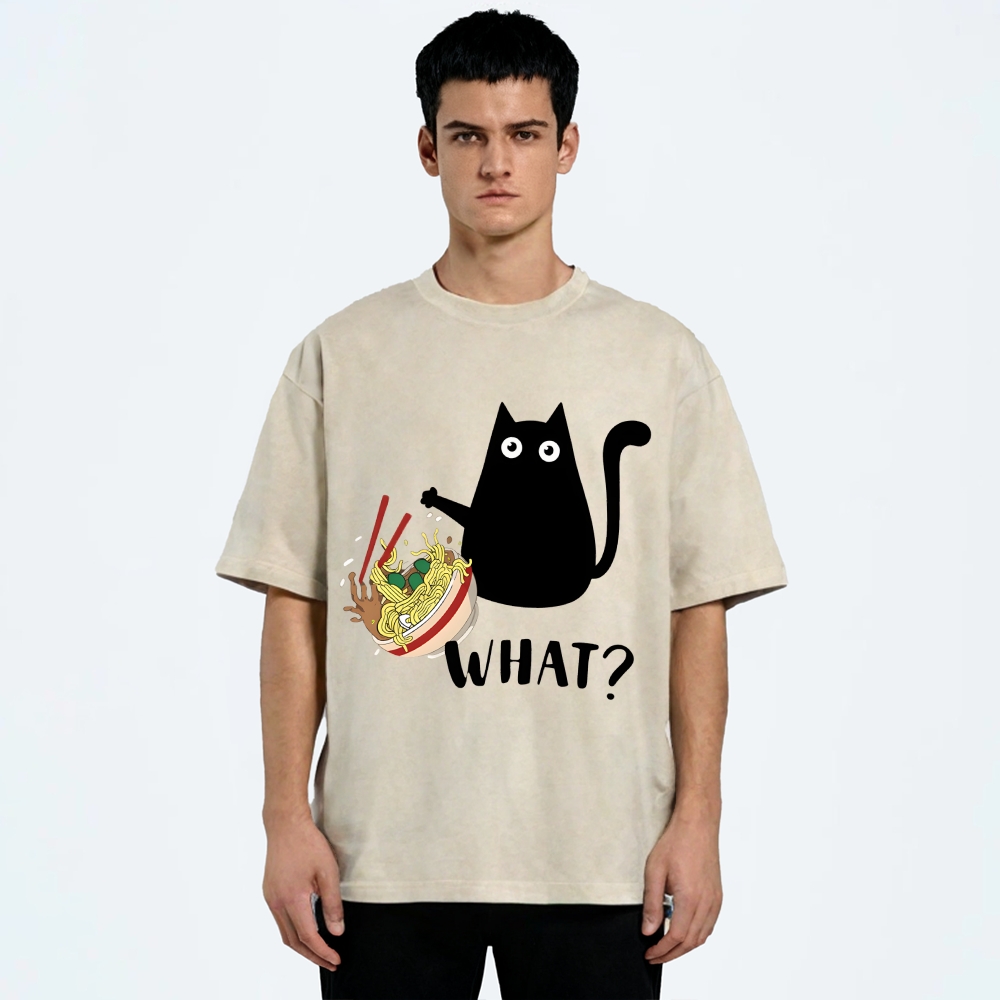 Naughty Cat Japan Washed T-Shirt