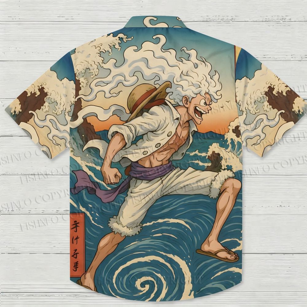 One Piece Luffy New Ukiyo-e Hawaiian Shirt