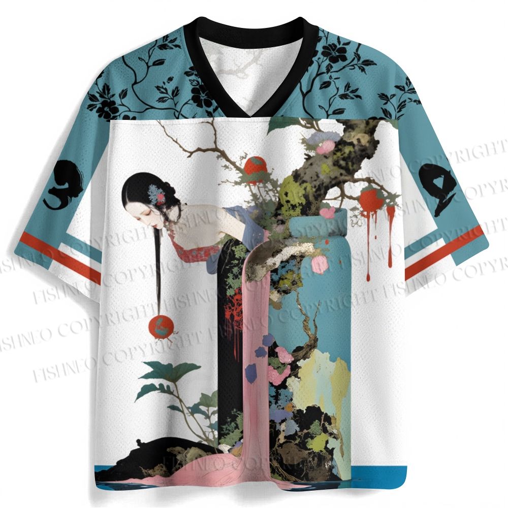 Vintage Tree Woman Japanese Art Jersey Shirts