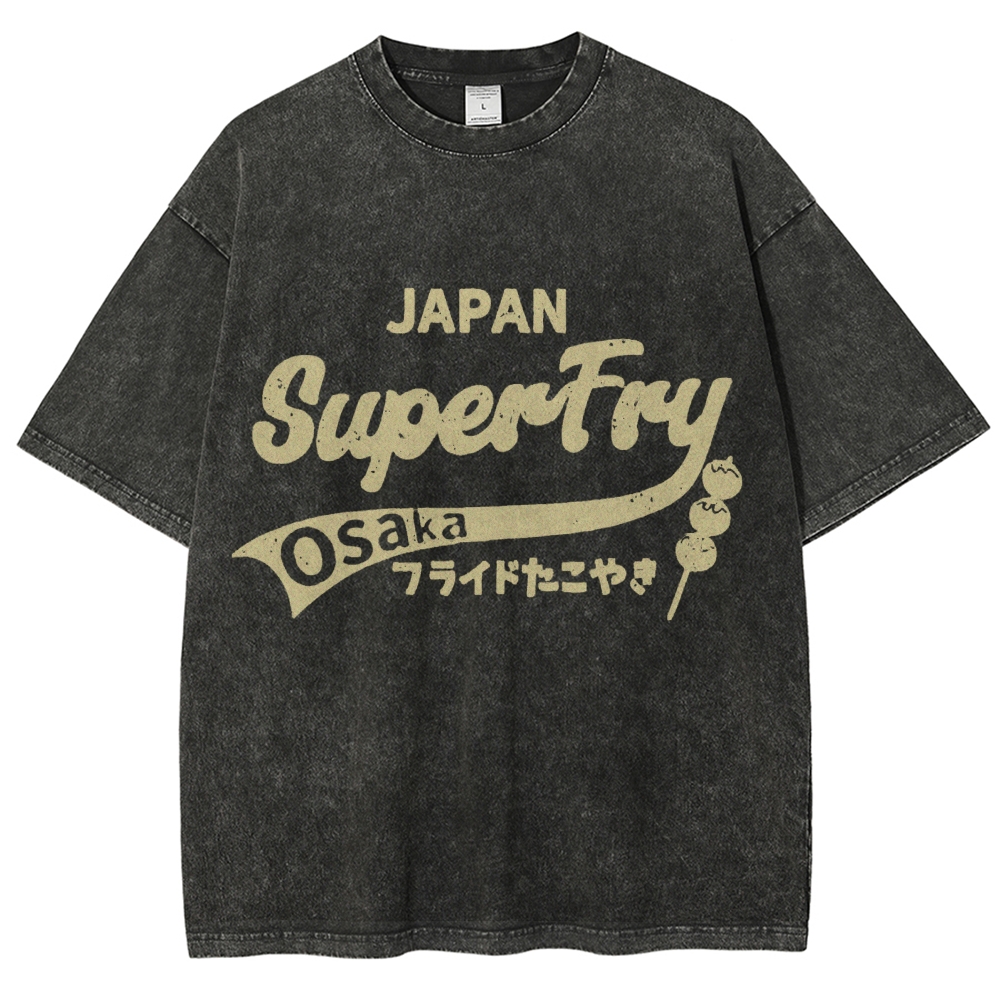 Osaka Flying Takoyaki SuperFly Japanese Vintage Washed T-shirt