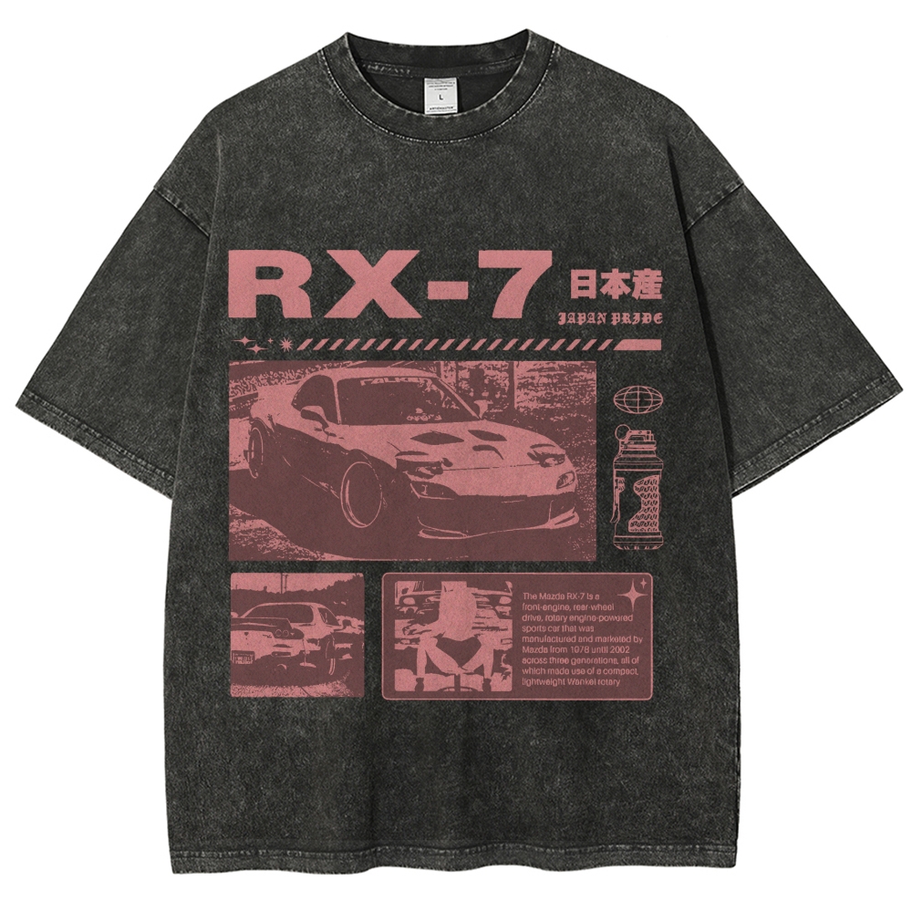 Japanese racing car RX7 Vintage Washed T-shirt