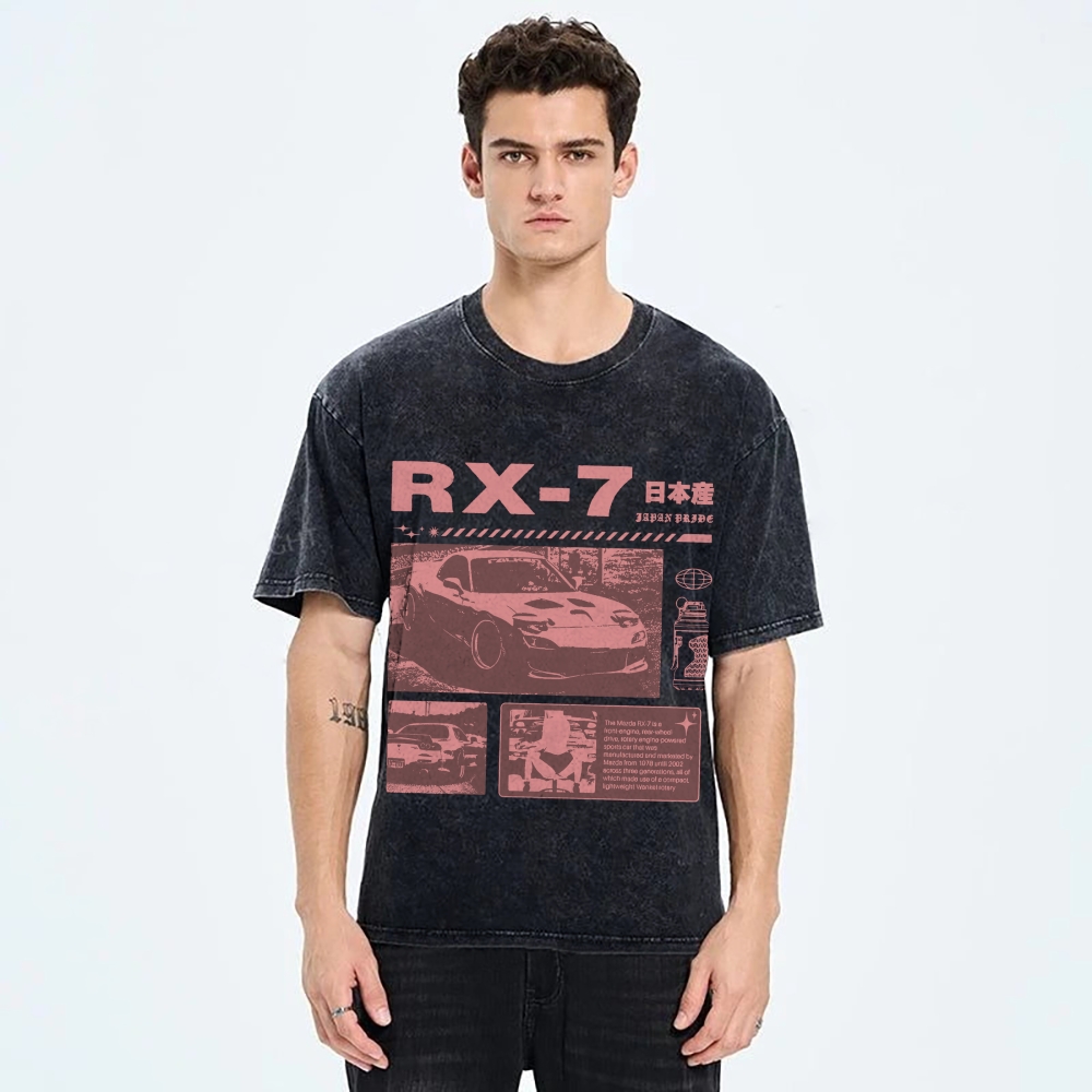 Japanese racing car RX7 Vintage Washed T-shirt