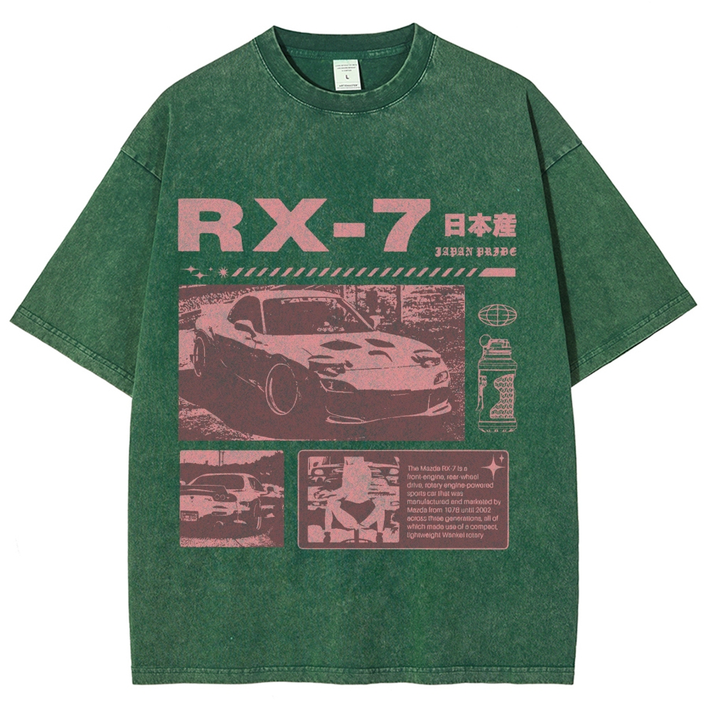 Japanese racing car RX7 Vintage Washed T-shirt