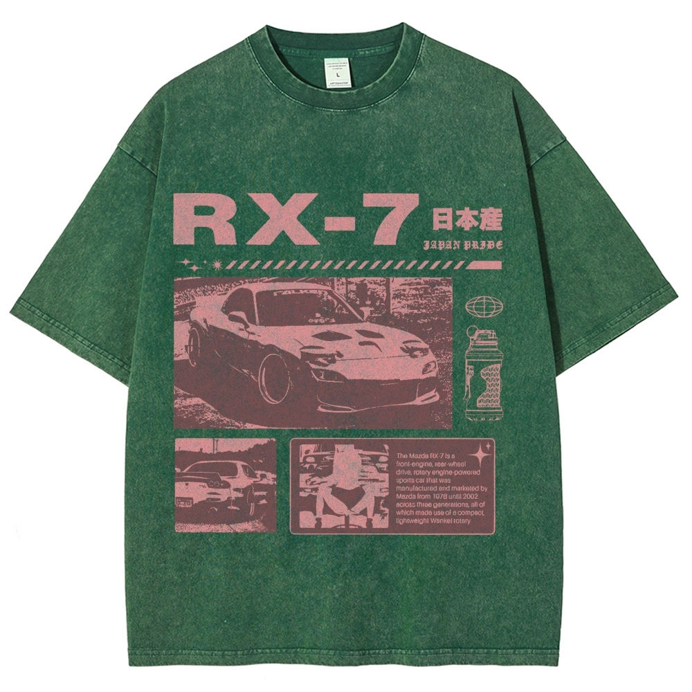 Japanese racing car RX7 Vintage Washed T-shirt