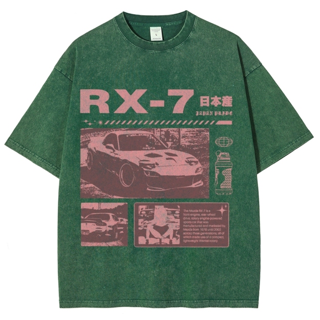 Japanese racing car RX7 Vintage Washed T-shirt