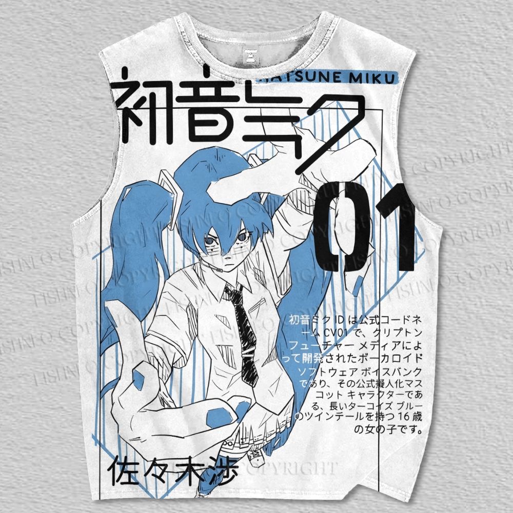 Unisex Hatsune Miku 01 Printed Tank Top