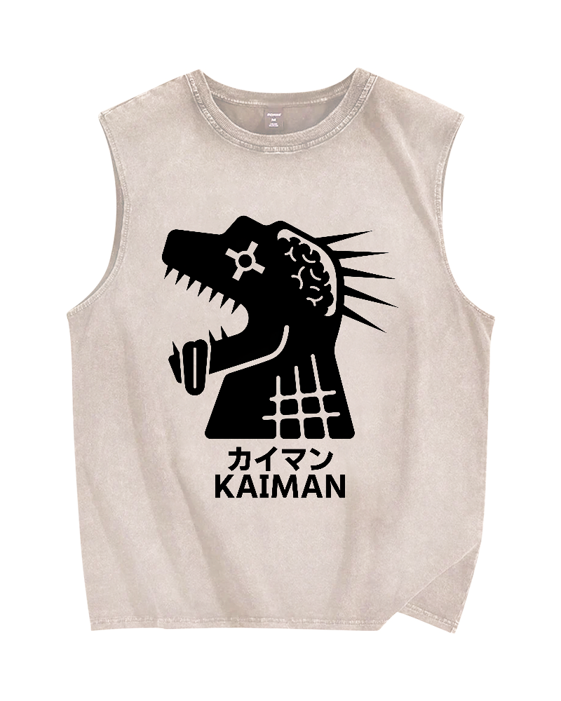 Dorohedoro Kaiman Vintage Distressed Washed Tank Top