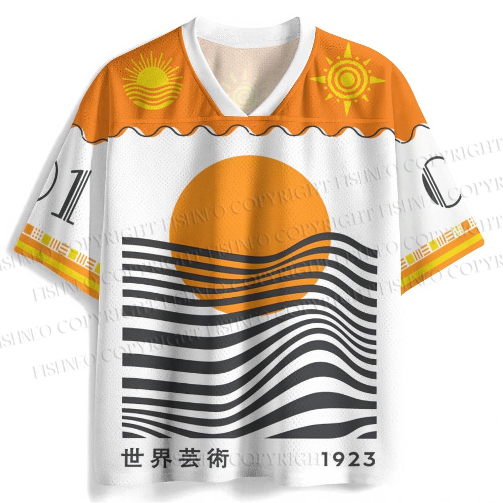 Geometric Waves Printed Jersey Shirts