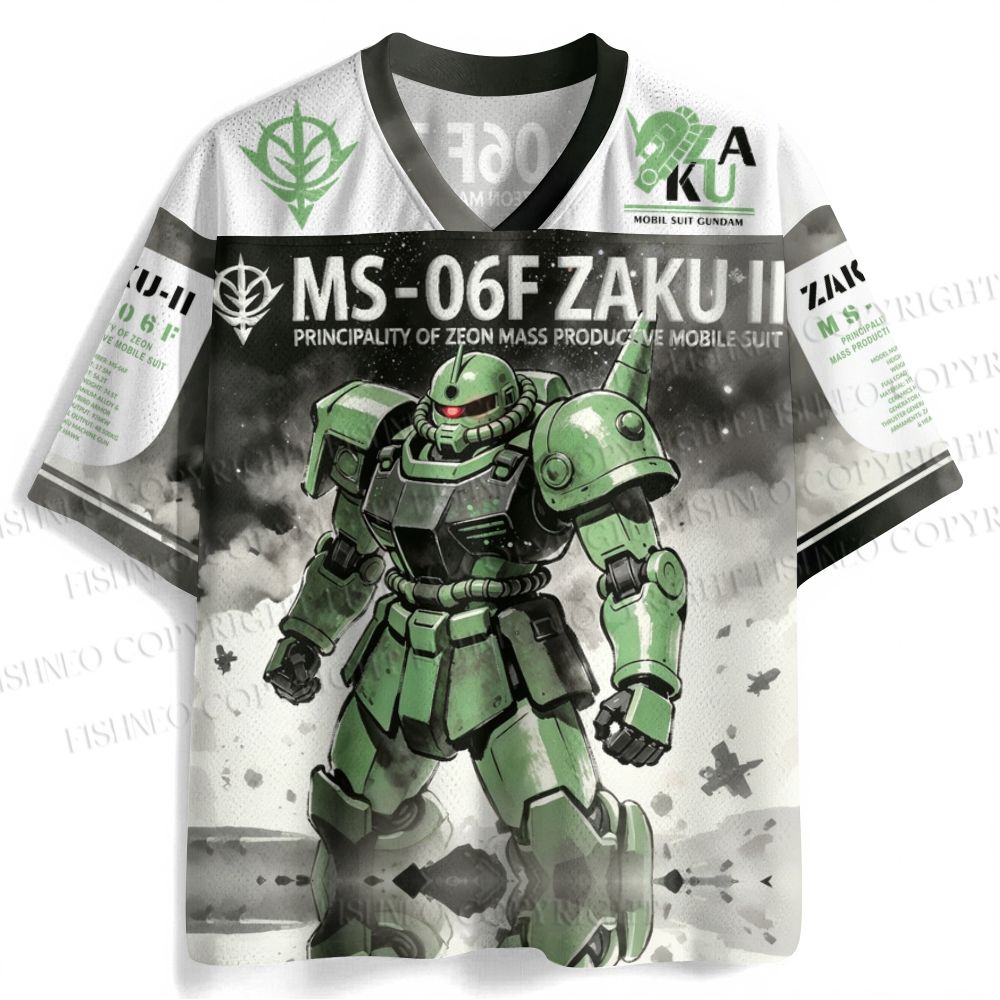 Gundam MS-06F Zaku II Printed Jersey Shirts