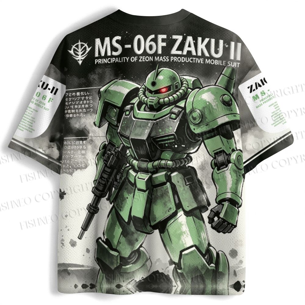 Gundam MS-06F Zaku II Printed Jersey Shirts