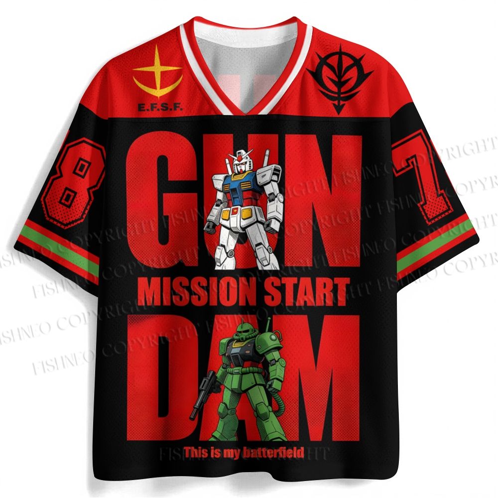 Gundam Mission Start Jersey Shirts