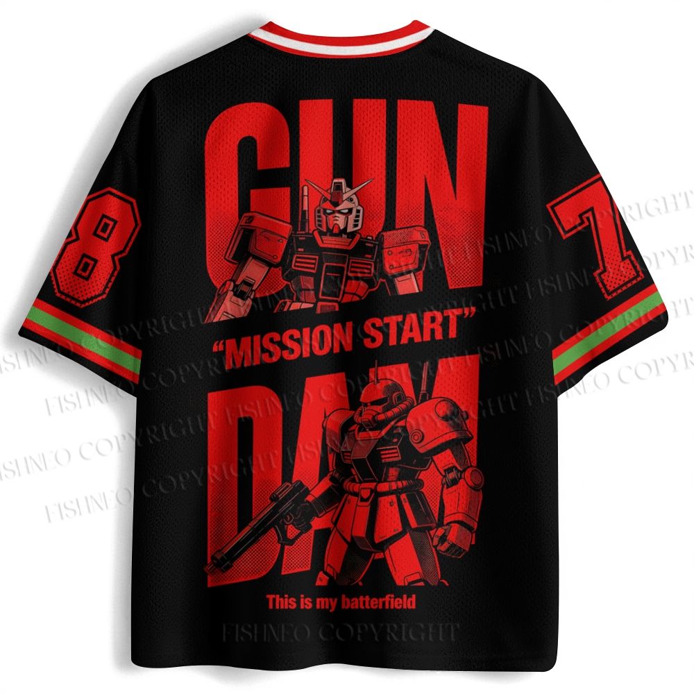 Gundam Mission Start Jersey Shirts