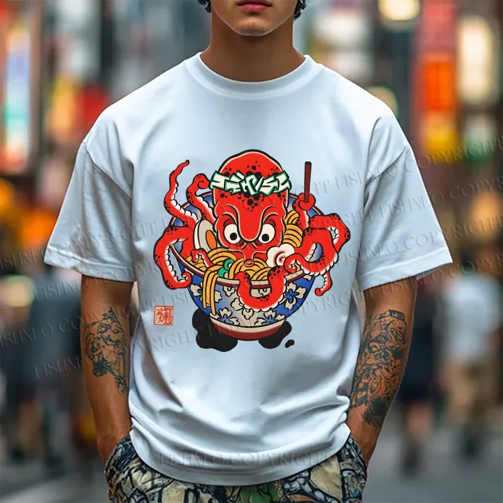 Japanese Octopus Noodle Men's T-Shirt