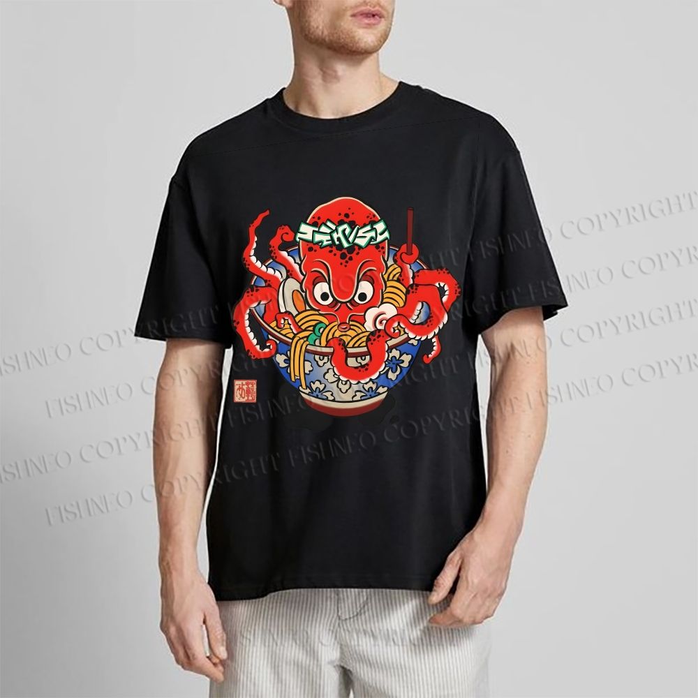 Japanese Octopus Noodle Men's T-Shirt