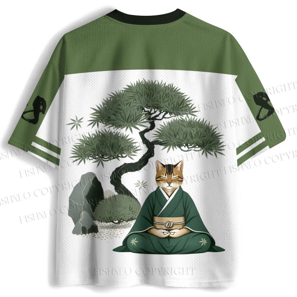 Japanese Cat Samurai Jersey Shirts