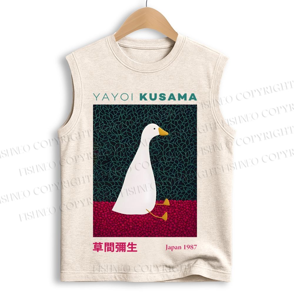 Unisex Yayoi Kusama Animal Art Vintage Printed Cotton Tank Top
