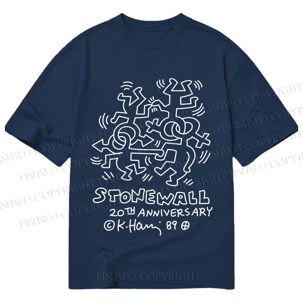 Unisex Classic Cotton Keith Haring Stonewall Riots Printed T-shirt