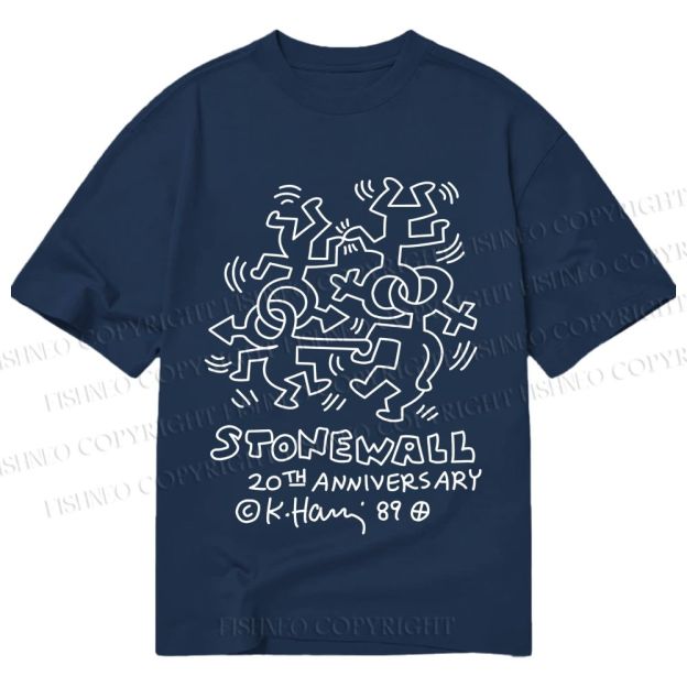 Unisex Classic Cotton Keith Haring Stonewall Riots Printed T-shirt
