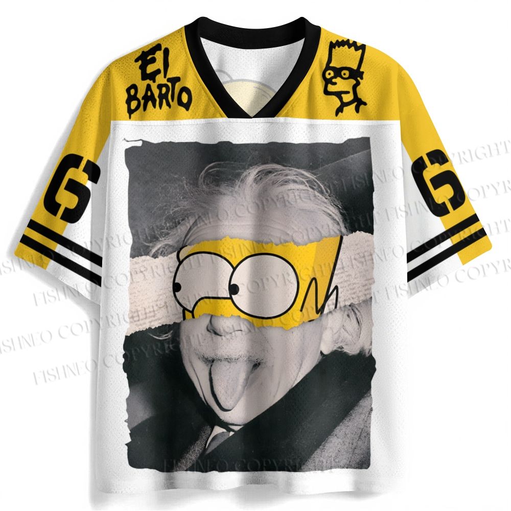 Albert Einstein With Simpson Funny Graffiti Jersey Shirts