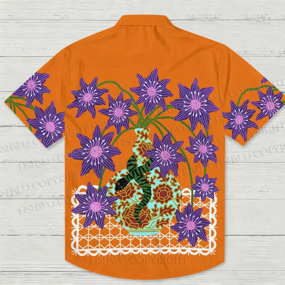 Serpent's Blooms Hawaiian Shirt