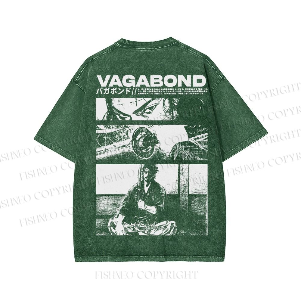 Unisex Miyamoto Musashi Printed Washed Tee