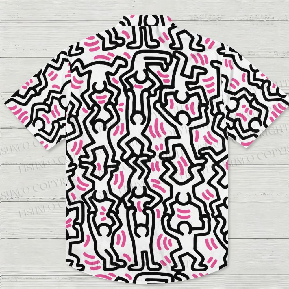 Keith Haring Dancing Man Hawaiian Shirt