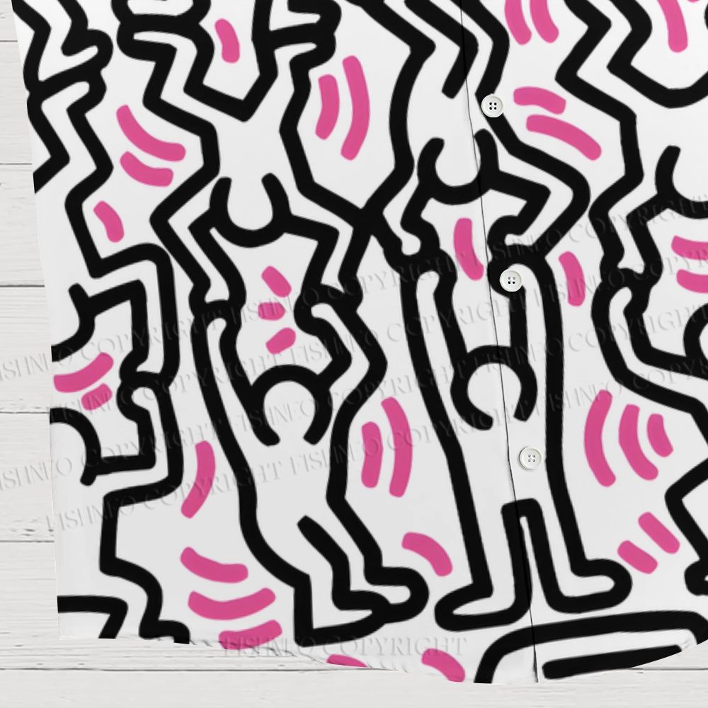 Keith Haring Dancing Man Hawaiian Shirt