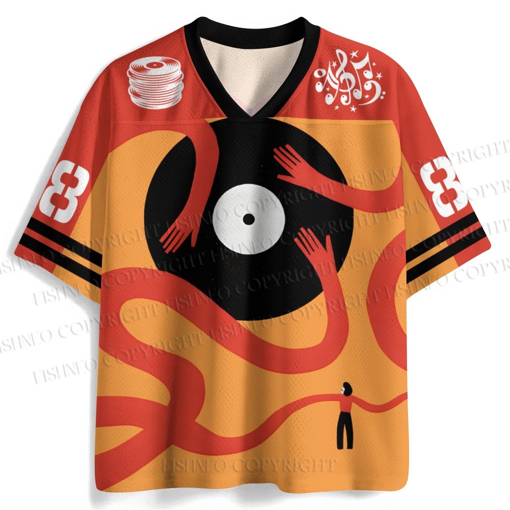 Giant Vinyl Record Jersey Shirts