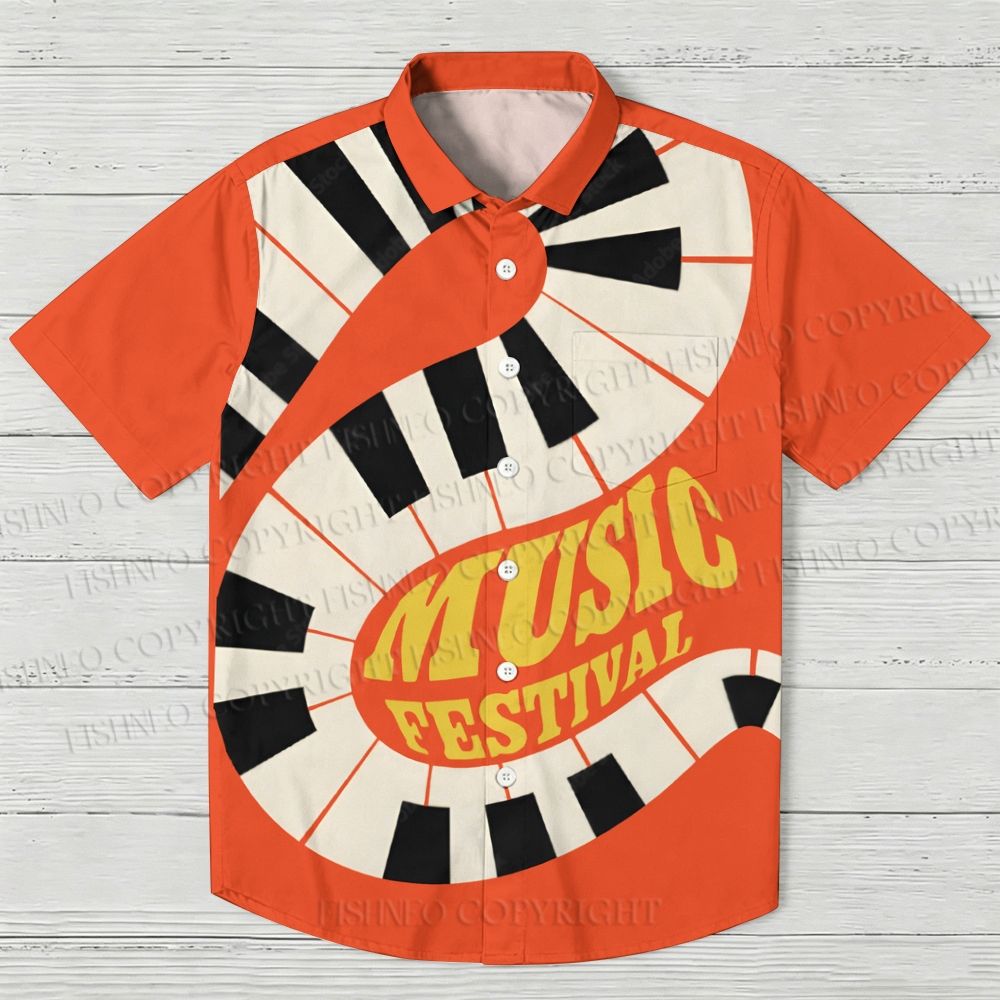 Music Festival Piano Hawaiian Shirt