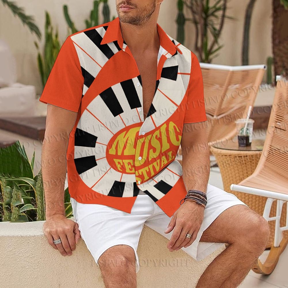 Music Festival Piano Hawaiian Shirt