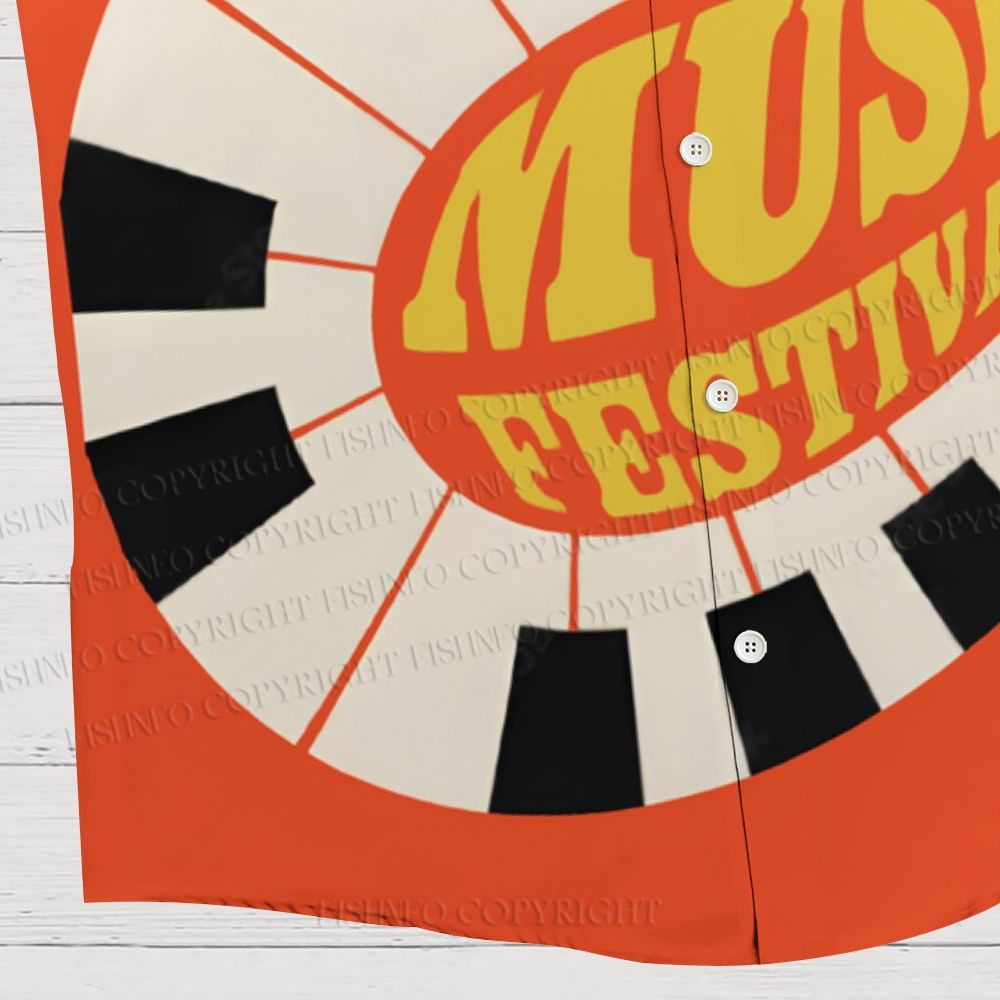 Music Festival Piano Hawaiian Shirt