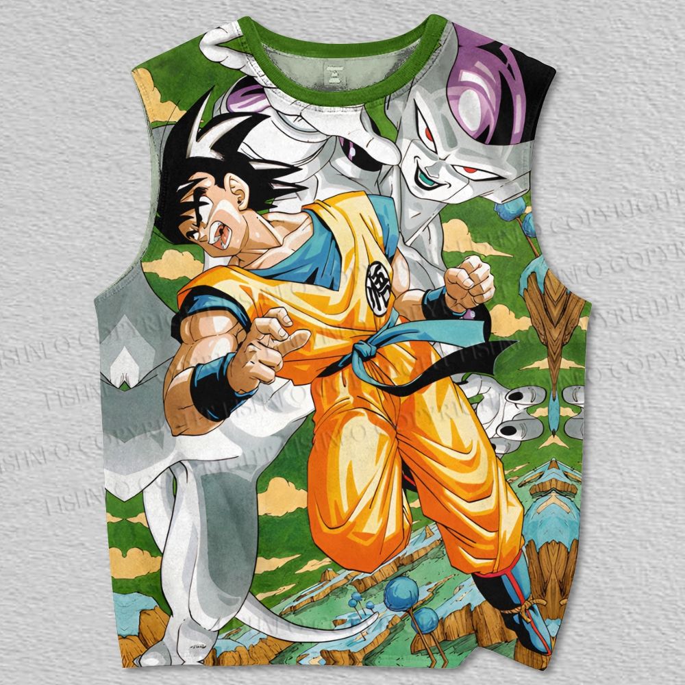 Unisex Dragon Ball Goku vs Frieza Printed Tank Top