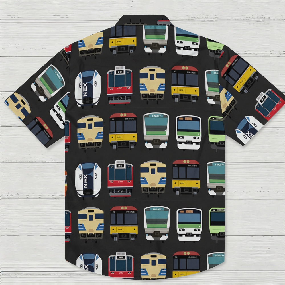 Japanese Traditional Trains Aloha Hawaiian Shirt