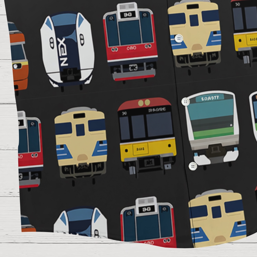 Japanese Traditional Trains Aloha Hawaiian Shirt