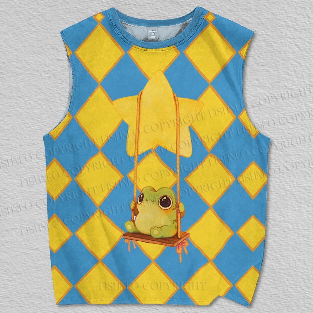 Unisex Star Swing Frog Printed Tank Top